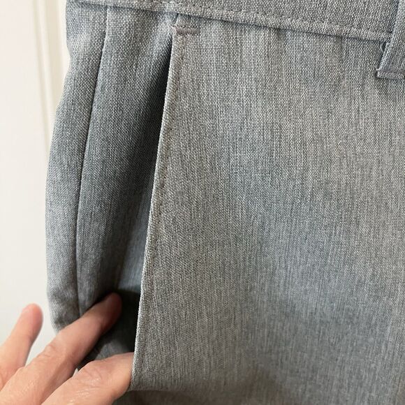 Vtg 80s Montgomery Ward Leisure Slacks Mens Sz 34 Gray Trouser Dress Pants - Picture 4 of 9